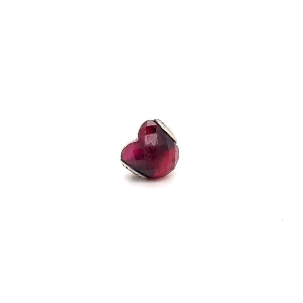 Pandora Essence Love Charm Synthetic Ruby Faceted Bead Sterling Silver S925 ALE